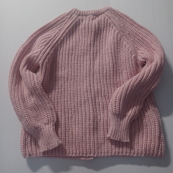 Amazon Chunky Knit Pink Cardigan Valentine's Day Sz M - Picture 3 of 3